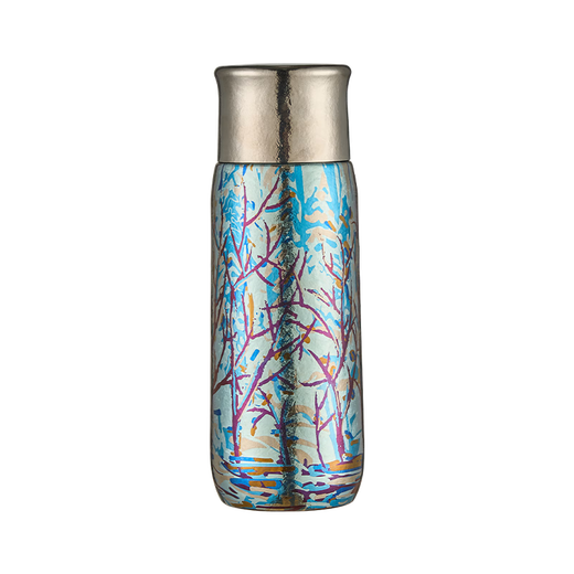 TUNE-PATTERN Tingpai pure titanium thermos cup, high-end magnetic stewed tea cup, double-layer cup, Monet color titanium hand-painted engraved water cup for men and women, Monet snow scene, free custom cup sleeve + cup brush 430ml