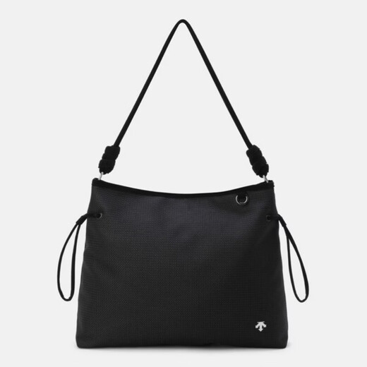 DESCENTE Women's Shoulder Bag 26 New Shoulder Bag Lightweight Large Capacity Casual Commuting Sports Medium Tote Bag BLACK/Black