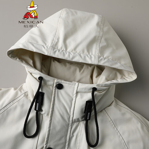 Scarecrow Fat Man 2025 Plus Size Loose Hooded Workwear Down Jacket Men's Winter Fat Man Plus Size Fashion Black 6XL (Recommended 230-250Jin Jin is equal to 0.5kg)