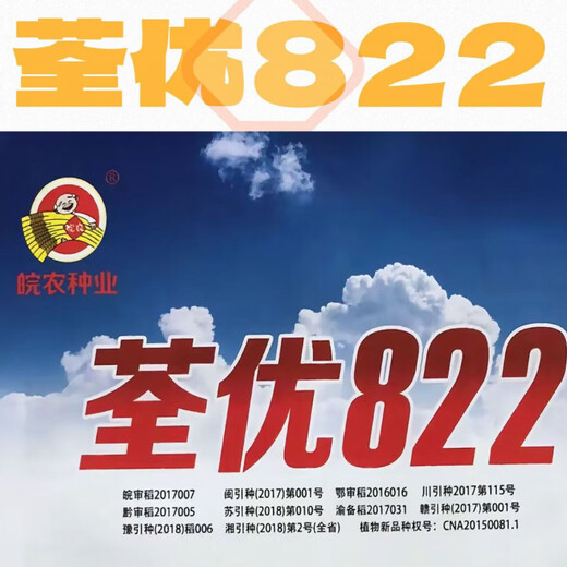 Quanyou 822 original hybrid high-yield rice seed rice disease-resistant medium rice hybrid seed high yield Quanyou 822 original one Jin Jin is equal to 0.5 kg