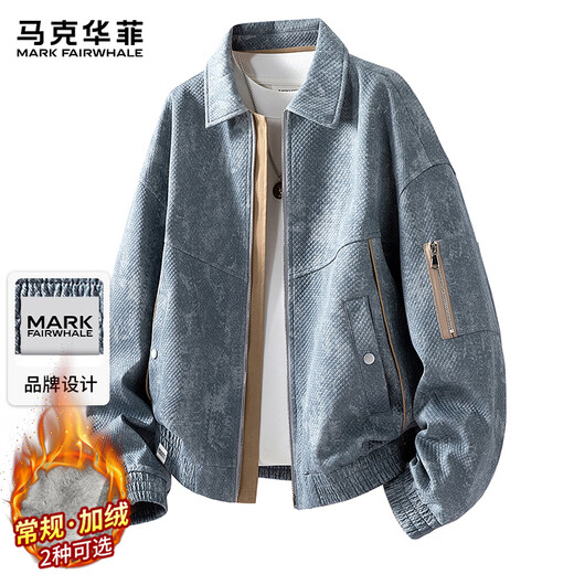MARK FAIRWHALE jacket men's winter American retro workwear jacket men's high-end casual top dark blue XL