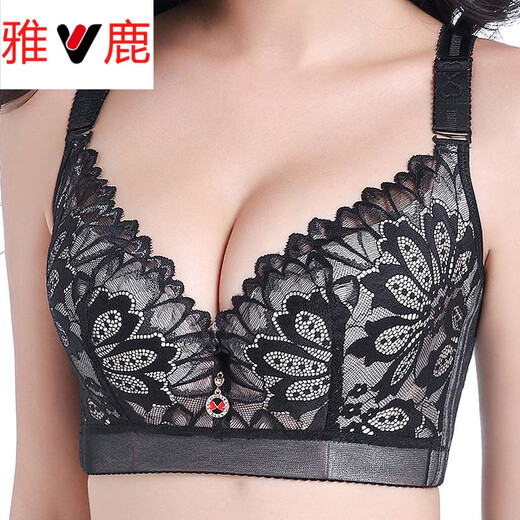 Yalu extra large size bra plus fat plus fat mm extra large size 200Jin Jin is equal to 0.5 kg thin style underwired big breasts small bra 100F red 100D 44