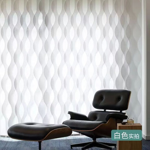 Fantasy Yushangmei blackout fantasy corrugated curtain vertical water wave curtain living room floor-to-ceiling window hand vertical blinds solid color semi-blackout white square meters