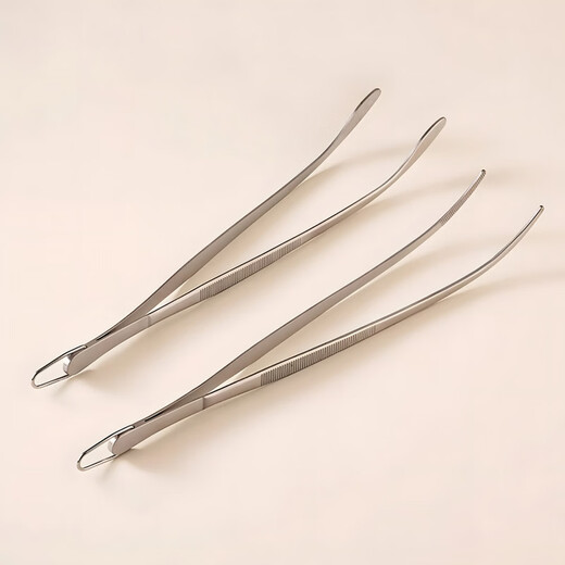 SMVP Germany imported quality stainless steel barbecue clips outdoor camping barbecue clips non-slip home cooking self-service clips straight barbecue clips 30cm_pointed head