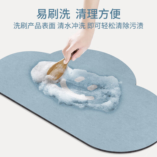 Fantasy Bathroom Floor Mat Carpet Diatom Mud Soft Bathroom Toilet Door Mat Water Absorbent Quick-Drying Anti-Slip Door Mat MKK Not Happy 80x120cm