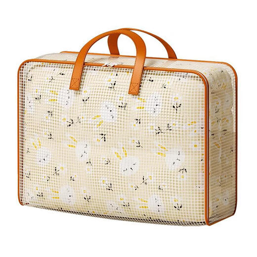 Quilt storage bag, large-capacity storage bag for clothes and quilts, special packing bag for moving, waterproof and moisture-proof, down compression storage bag - medium gray