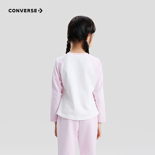 Converse Girls' Raglan Sleeve Long T2026 Spring New Moisture-Absorbent Breathable Children's Soft and Comfortable Top