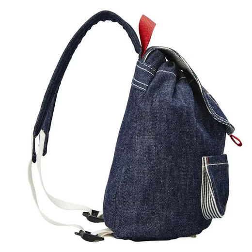 MIKIHOUSE children's accessories backpack bear embroidered baby backpack 1 and 3 years old, direct mail from Japan Indigo Blue (33) F