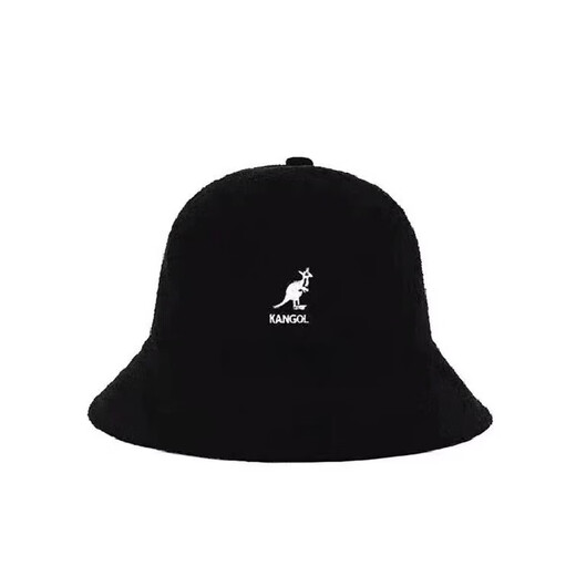 Kangaroo Kangol Fisherman Hat Sun Hat Sun Protection Embroidered Towel Material Hyuna Same Style Japanese Style in Black S54-56cm One Size
