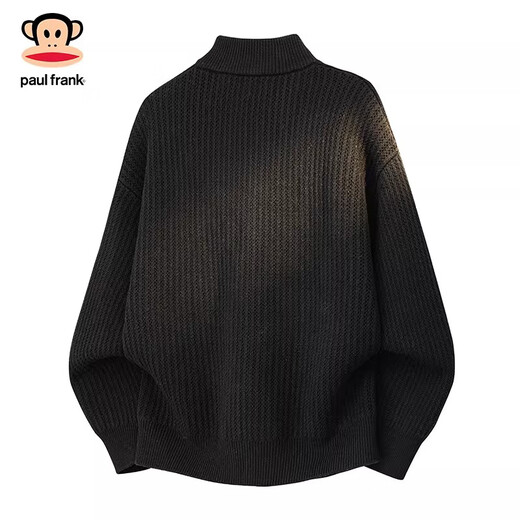 Big mouth monkey (paul frank) Japanese retro casual stand-up collar cardigan sweater for men 2026 spring new loose warm comfortable fashionable top Jiangxue color official authentic M recommended 100-120Jin Jin equals 0.5 kg