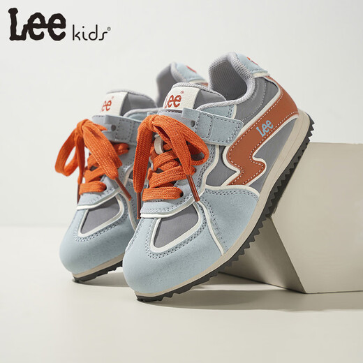 LEE KIDS children's sports shoes men's and women's running shoes 26 spring new running shoes non-slip wear-resistant running shoes casual shoes gray blue 29 inner length 19.0cm suitable for feet 18.0-18.5cm