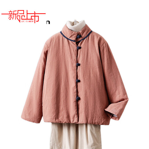 Woodpecker (TUCANO) retro cotton and linen quilted thickened cotton coat for women in winter new Chinese style national style double-breasted button-up stand-up collar cotton-padded jacket burgundy (small quantity in stock) this year's popular light luxury brand L recommended 95-120 Jin Jin equals 0.5 kg