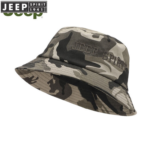 JEEP SPIRIT Hat Men's Spring and Summer Fisherman Hat Basin Hat Breathable Sun Protection Sun Hat Outdoor Travel Mountaineering Fishing Hat Black