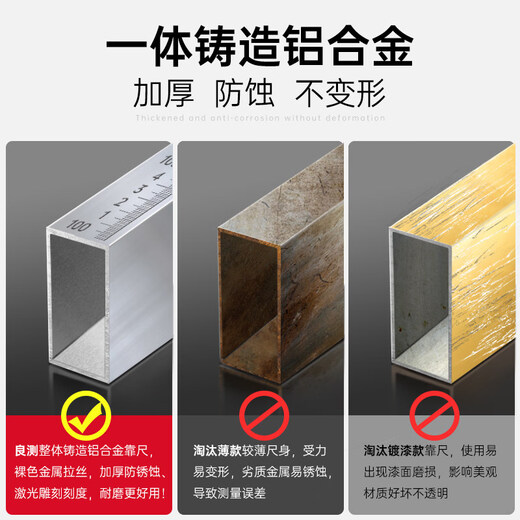 Liangchai aluminum alloy ruler 2-meter folding digital display level ruler high-precision home inspection tool electronic vertical detection ruler m upgraded pointer model 2-meter ruler + 12-piece set + diagonal ruler