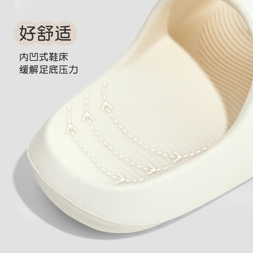 Nido Bear children's slippers summer home shoes boys and girls non-slip baby slippers children's sandals off-white single layer 20 inner length