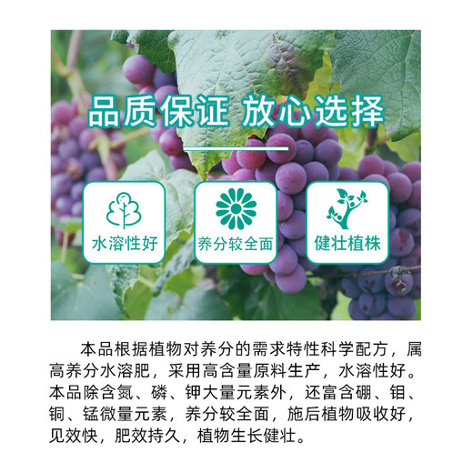 Guoguang Lailux large-element water-soluble fertilizer for flowers, fruits and vegetables, foliar fertilizer, nitrogen fertilizer and potassium fertilizer, balanced type (20-20-20) 200g/bag