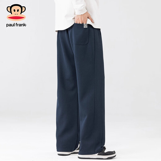 Big mouth monkey (paul frank) American retro casual pants men's 2025 winter new loose straight slim sports versatile and comfortable long pants navy blue official authentic XL recommended 130-145Jin Jin equals 0.5 kg