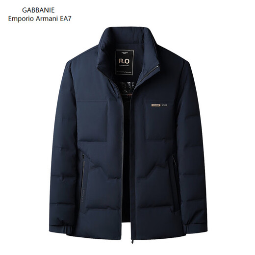 Emporio Armani EA7 Armani winter new down jacket fashionable casual stand-up collar thickened middle-aged men's windproof and warm men's clothing black L 170 90-110Jin Jin is equal to 0.5 kg