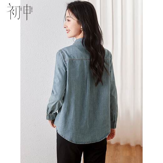 Chushen spring and autumn long-sleeved shirt women's new retro trend layered French denim shirt jacket S143C2004
