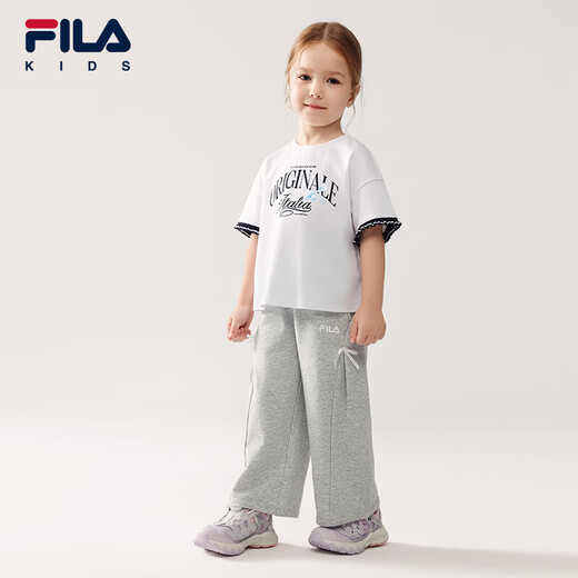 FILA children's clothing short T-shirt 2026 spring girls short-sleeved T-shirt