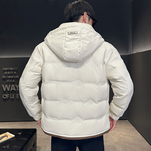 Snow Flying (SNOWFLYING) high-end brand new down jacket men's fashion hooded duck down warm thickened casual sports top jacket for men off-white