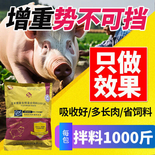 Meat pig feed additive multi-dimensional pig fattening and growth-promoting premix auxin for weight gain and fattening pigs second generation enhanced auxin for pigs 4Jin Jin equal to 0.5 kg package