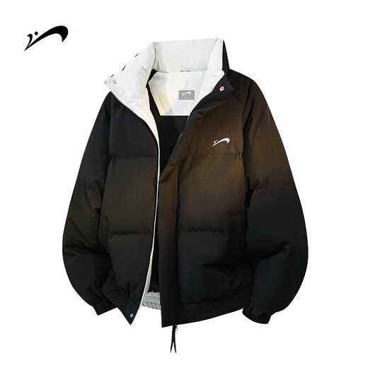 Guirenniao Stand Collar Cotton Jacket Men's American Style Fashion Versatile Warm Padded Jacket Jacket Men Moonlight Blue 2XL