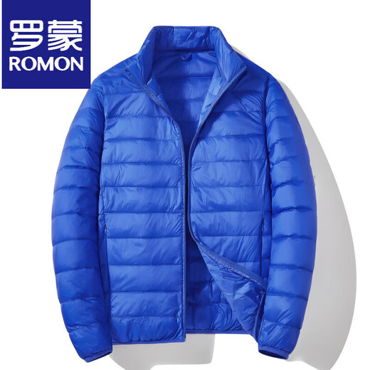罗蒙（ROMON）轻薄羽绒服男2025年新款90白鸭绒短款便携薄款韩版休闲保暖男外套 灰色 M