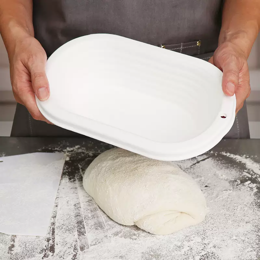 Yusenyi bread bread fermentation basket round oval European bread fermentation home fermentation baking country basket mold 1 round fermentation basket - 10 non-woven cloth covers