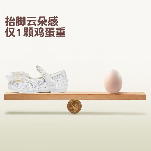 Inbemini girls' crystal shoes 2026 spring new bow versatile baby girl's performance princess shoes dream pink 22 inner length 13.9CM suitable for feet around 13.2CM