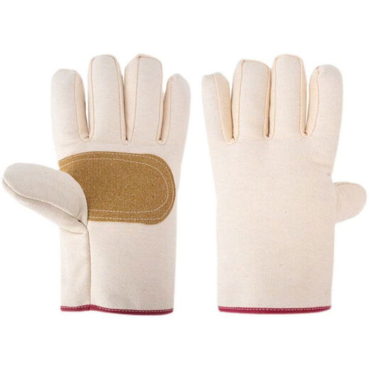 Fantasy double-layer welding canvas gloves railway leather machine repair wear-resistant thickened double-layer workshop special labor protection anti-slip one size thickened railway double-layer 60 pairs