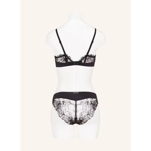 Calvin Klein Women's Bra Push-up Seamless Lace Thin Daily Commuting Bra Simple Schwarz One Size | 70B