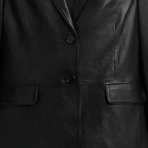 蔻驰（COACH）FW 纯色翻领单排扣长袖皮衣 男款 黑色 黑色 XS