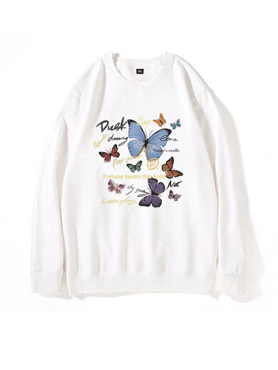 Xiaohongshu popular model Ni Ni star same style black round neck sweatshirt for women 2025 autumn and winter new loose trendy brand niche black thin sweatshirt S one size