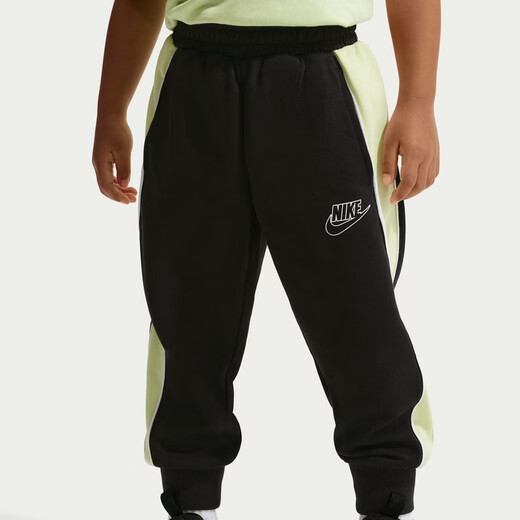 Nike Infant French Terry Contrast Color Round Neck Top and Pants Set Spring New Boys NIKE IR7944 010 Black 100cm 3T