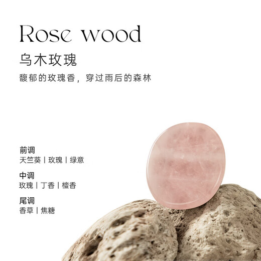 Jupiter & Venus Car Fragrance Air Diffuser Solid Car Fragrance Long-lasting Fragrance New Car Gift for Friends Birthday Souvenir Pink Quartz (Ebony Rose) 20g