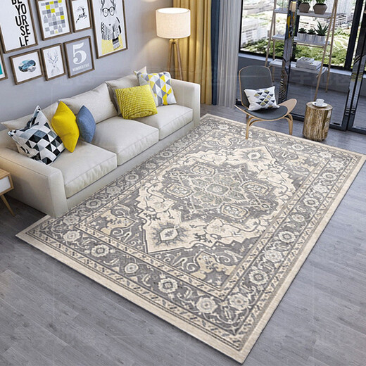 Fantasy Nordic Moroccan retro carpet bedroom living room sofa coffee table mat bohemian ethnic style bedside blanket gray 80x160cm