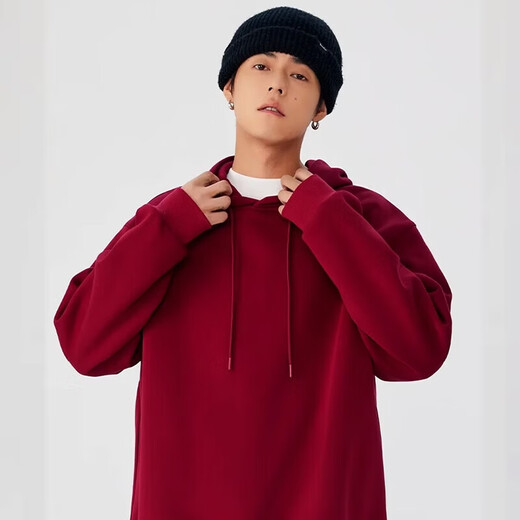 MINISO American fashion brand cartoon heavyweight hooded sweatshirt for men and women spring and autumn loose couple pullover hoodie versatile casual jacket white flower gray (m poodle chest label_m white plush dog back label) 4XL (weight 205-230Jin Jin is equal to 0.5 kg)