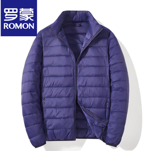 罗蒙（ROMON）轻薄羽绒服男2025年新款90白鸭绒短款便携薄款韩版休闲保暖男外套 灰色 M