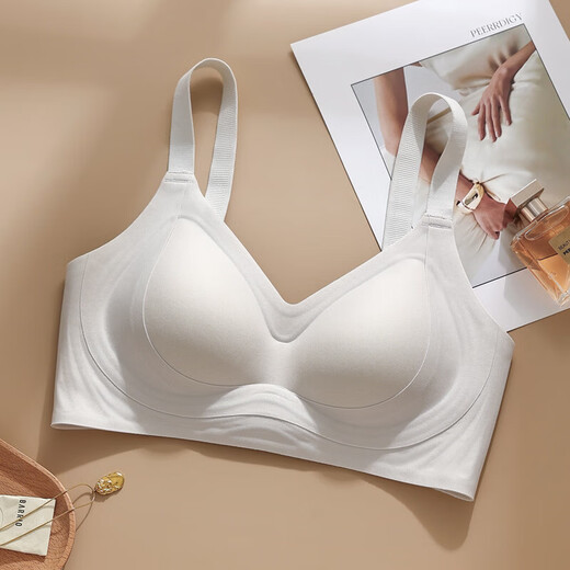 Chinami jelly strip palm-shaped cup lift and push-up seamless bra, mocha gray XL