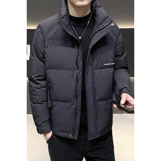 Snow Flying (SNOWFLYING) Men's Winter Down Jacket 2025 New Men's Handsome Trendy Brand Lightweight Warm White Duck Down Casual Thickened Jacket Black