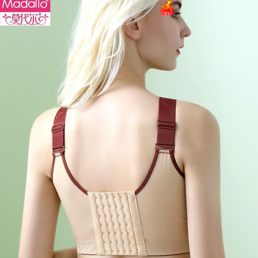 Modal Wireless Bra Women's Side Breast Gathering Bra Anti-sagging Adjustable Bra Top-up Shockproof Sexy Bra Silver Gray 80E 36 Thin Cup (Large Cup)