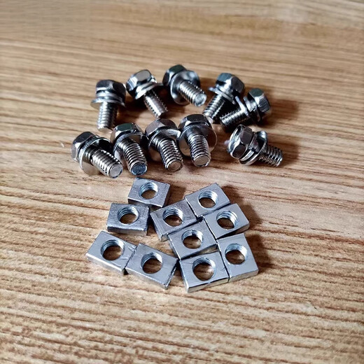 Hualeji electric motorcycle battery screw 12V universal battery bolt M5M6 cross screw hexagonal padded flat bottom M6 square nut 10 pieces