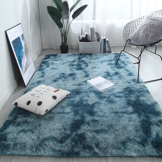 Fantasy thickened carpet, bedroom bedside blanket, living room coffee table blanket, room full cushion, plush sofa balcony non-slip floor mat, coffee color, newly upgraded thickened version, 100x160 cm, soft and delicate fluff, soft to the feet.