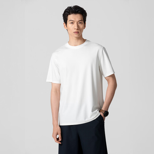 VICUTU FOCUS series men's short-sleeved T-shirt simple daily commuting versatile half-sleeved white S 165/88B