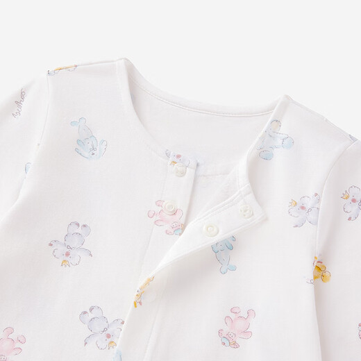 Ying's shopping mall same style baby jumpsuit, four-season antibacterial and anti-mite long-sleeved baby one-piece pajamas, Fairy Tale Kingdom-Jinha 66cm