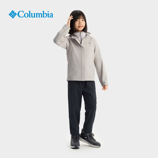 Columbia Outdoor Children's Waterproof Jacket Sports Travel Hiking Camping Hooded Jacket 278 Beige 145 M (145/68)