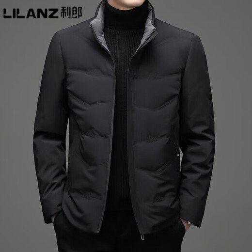 LILANZ Light Fashion Men's Down Jacket 2025 Winter New Style Young and Middle-aged Men White Duck Down Thickened Warm Stand-up Collar 329 Ha Cyan M 170