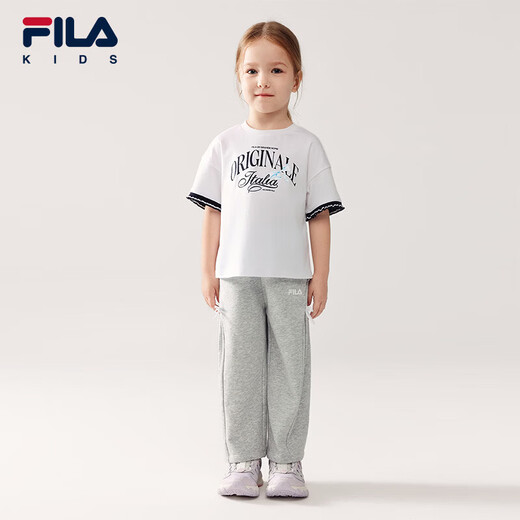 FILA children's clothing short T-shirt 2026 spring girls short-sleeved T-shirt