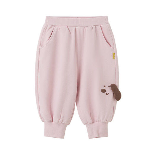 Papa glutinous rice cotton climbing spring new baby pants men and women Korean style puppy leggings bloomers dark gray 100